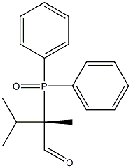 (S)-2-(Diphenylphosphinyl)-2,3-dimethylbutanal Struktur