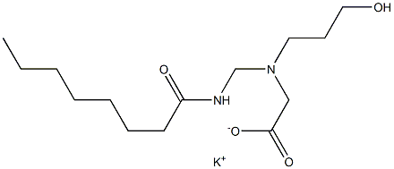 N-(3-Hydroxypropyl)-N-(octanoylaminomethyl)glycine potassium salt Struktur