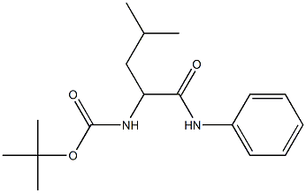 N-(Phenyl)-2-[(tert-butoxycarbonyl)amino]-2-(2-methylpropyl)acetamide Struktur