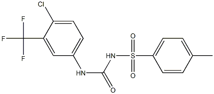 1-(4-Chloro-3-trifluoromethylphenyl)-3-(4-methylphenylsulfonyl)urea Struktur