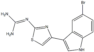 2-[4-(5-Bromo-1H-indole-3-yl)-2-thiazolyl]guanidine Struktur