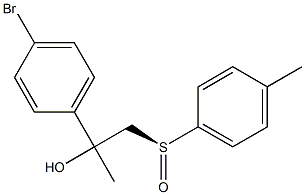 (S)-1-Methyl-1-(4-bromophenyl)-2-(4-methylphenylsulfinyl)ethanol Struktur