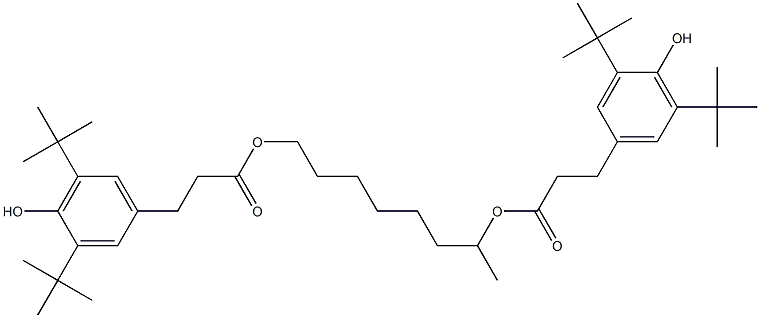 Bis[3-(3,5-di-tert-butyl-4-hydroxyphenyl)propionic acid]1,7-octanediyl ester Struktur