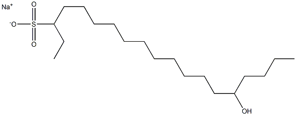 15-Hydroxynonadecane-3-sulfonic acid sodium salt Struktur