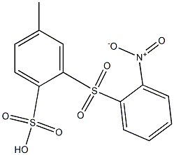 4-Methyl-2-[(2-nitrophenyl)sulfonyl]benzenesulfonic acid Struktur