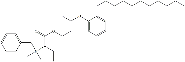 N,N-Dimethyl-N-benzyl-N-[1-[[3-(2-undecylphenyloxy)butyl]oxycarbonyl]propyl]aminium Struktur