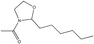 3-Acetyl-2-hexyloxazolidine Struktur