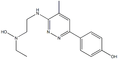 3-[2-(Hydroxyethylamino)ethylamino]-4-methyl-6-(p-hydroxyphenyl)pyridazine Struktur