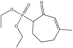 4-Methyl-2-oxo-3-cycloheptenylphosphonic acid diethyl ester Struktur