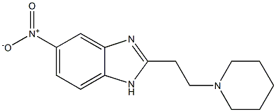 5-Nitro-2-(2-piperidinoethyl)-1H-benzimidazole Struktur