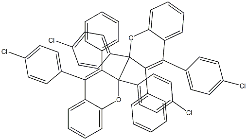 2,2',4,4'-Tetra(p-chlorophenyl)-3,3'-diphenyl-2,2'-bi(2H-1-benzopyran) Struktur