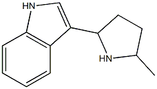 3-(5-Methyl-2-pyrrolidinyl)-1H-indole Struktur