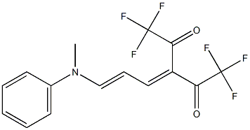 3-[(2E)-3-(N-Methylanilino)-2-propenylidene]-1,1,1,5,5,5-hexafluoro-2,4-pentanedione Struktur