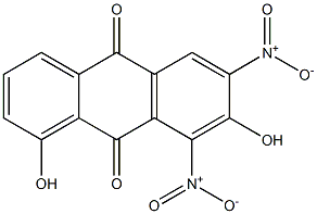 1,7-Dihydroxy-6,8-dinitroanthraquinone Struktur