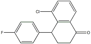 3,4-Dihydro-5-chloro-4-(4-fluorophenyl)naphthalen-1(2H)-one Struktur