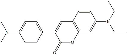 7-(Diethylamino)-3-[4-(dimethylamino)phenyl]coumarin Struktur