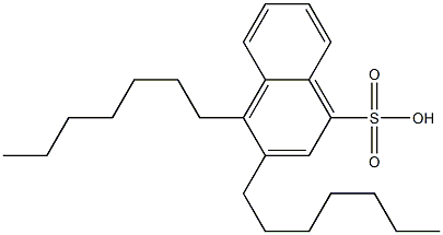 3,4-Diheptyl-1-naphthalenesulfonic acid Struktur