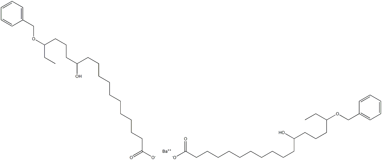 Bis(16-benzyloxy-12-hydroxystearic acid)barium salt Struktur