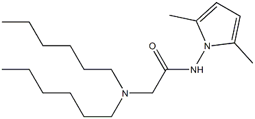 2-(Dihexylamino)-N-(2,5-dimethyl-1H-pyrrol-1-yl)acetamide Struktur