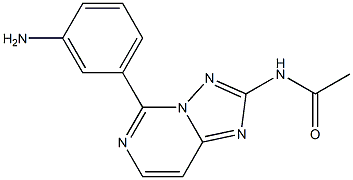 2-Acetylamino-5-[3-aminophenyl][1,2,4]triazolo[1,5-c]pyrimidine Struktur