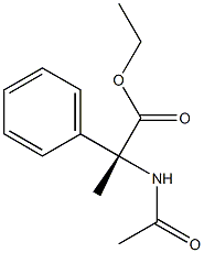 [R,(-)]-2-Acetylamino-2-(phenyl)propionic acid ethyl ester Struktur