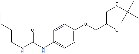 1-Butyl-3-[4-[2-hydroxy-3-[tert-butylamino]propoxy]phenyl]urea Struktur