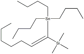 (Z)-1-(Tributylstannyl)-1-(trimethylsilyl)-1-heptene Struktur