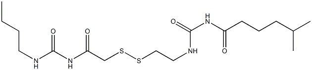 1-(5-Methylhexanoyl)-3-[2-[[(3-butylureido)carbonylmethyl]dithio]ethyl]urea Struktur