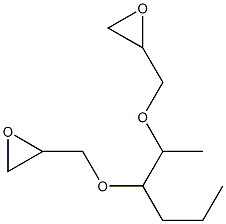 2,2'-[2,3-Hexanediylbis(oxymethylene)]bis(oxirane) Struktur