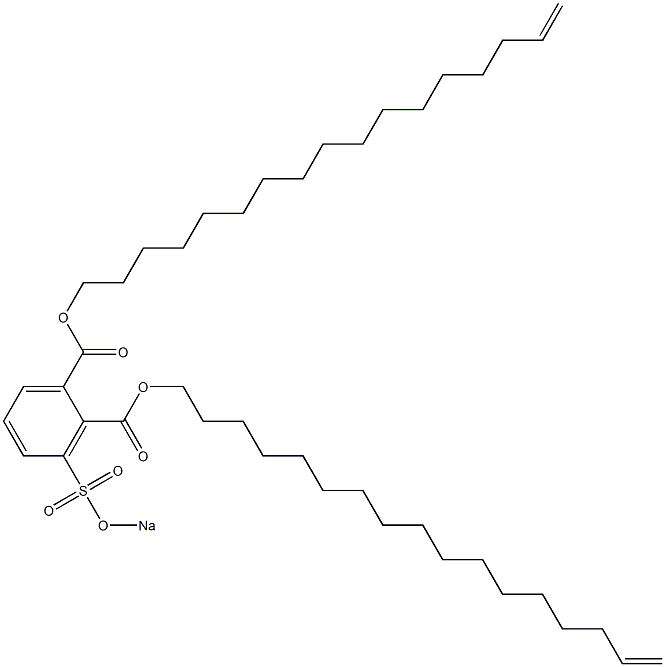 3-(Sodiosulfo)phthalic acid di(16-heptadecenyl) ester Struktur