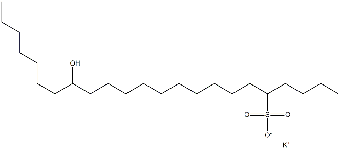 16-Hydroxytricosane-5-sulfonic acid potassium salt Struktur