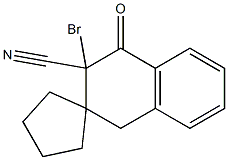 3-Bromo-3-cyanospiro[naphthalene-2(1H),1'-cyclopentan]-4(3H)-one Struktur