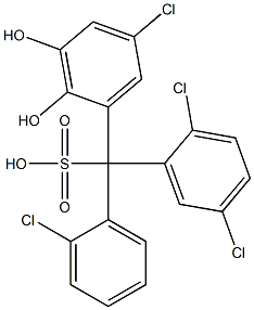 (2-Chlorophenyl)(2,5-dichlorophenyl)(5-chloro-2,3-dihydroxyphenyl)methanesulfonic acid Struktur