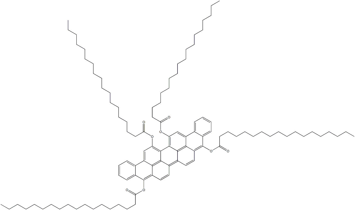 Dinaphtho[1,2,3-cd:3',2',1'-lm]perylene-5,10,16,17-tetrol tetrastearate Struktur