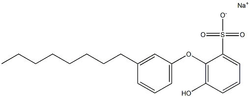 6-Hydroxy-3'-octyl[oxybisbenzene]-2-sulfonic acid sodium salt Struktur