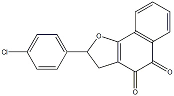 2-(4-Chlorophenyl)-2,3-dihydronaphtho[1,2-b]furan-4,5-dione Struktur