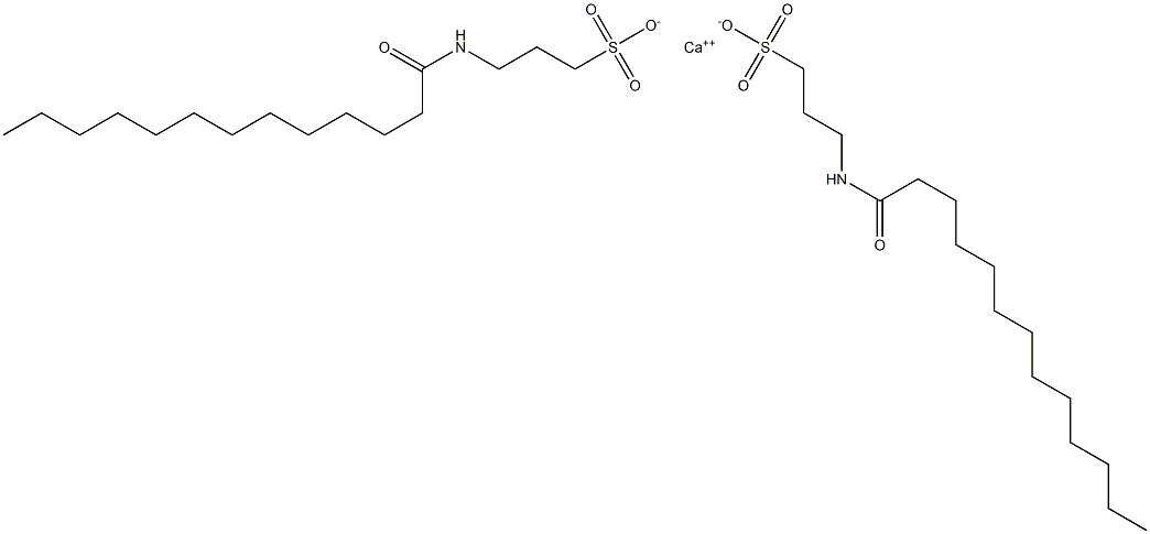 Bis(3-tridecanoylamino-1-propanesulfonic acid)calcium salt Struktur