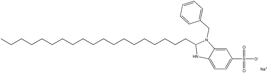 1-Benzyl-2,3-dihydro-2-nonadecyl-1H-benzimidazole-6-sulfonic acid sodium salt Struktur