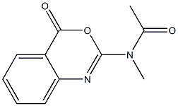 2-[Methyl(acetyl)amino]-4H-3,1-benzoxazin-4-one Struktur