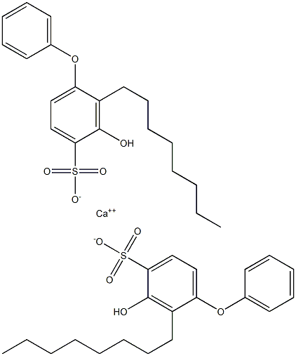 Bis(3-hydroxy-2-octyl[oxybisbenzene]-4-sulfonic acid)calcium salt Struktur