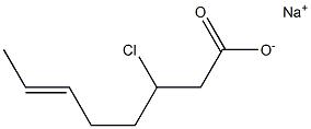 3-Chloro-6-octenoic acid sodium salt Struktur