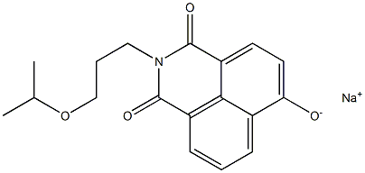 Sodium 2-(3-isopropoxypropyl)-2,3-dihydro-1,3-dioxo-1H-benzo[de]isoquinoline-6-olate Struktur