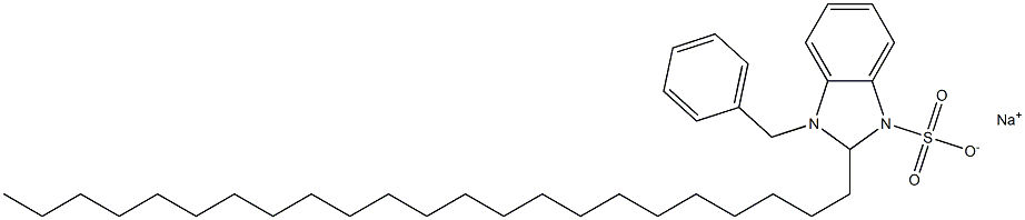 1-Benzyl-2,3-dihydro-2-tricosyl-1H-benzimidazole-3-sulfonic acid sodium salt Struktur