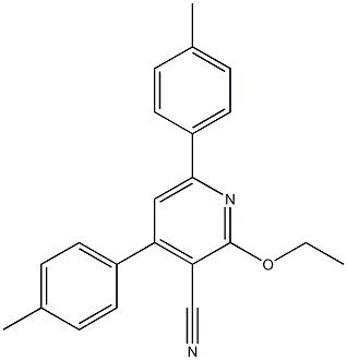 4,6-Di(p-tolyl)-2-ethoxypyridine-3-carbonitrile Struktur