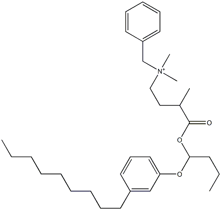 N,N-Dimethyl-N-benzyl-N-[3-[[1-(3-nonylphenyloxy)butyl]oxycarbonyl]butyl]aminium Struktur