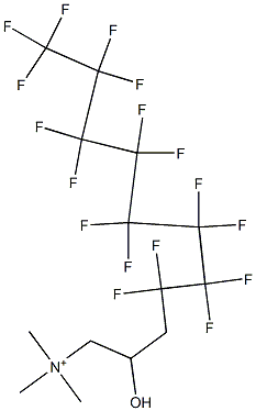 4,4,5,5,6,6,7,7,8,8,9,9,10,10,11,11,11-Heptadecafluoro-2-hydroxy-N,N,N-trimethyl-1-undecanaminium Struktur