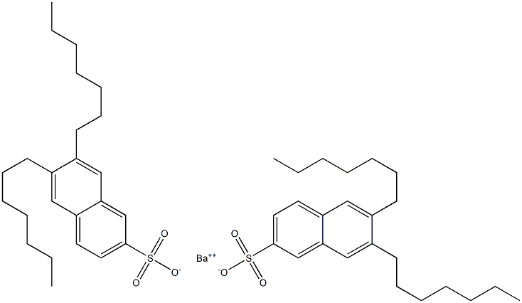 Bis(6,7-diheptyl-2-naphthalenesulfonic acid)barium salt Struktur