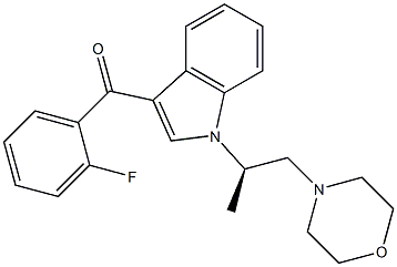 3-(2-Fluorobenzoyl)-1-[(1R)-1-methyl-2-morpholinoethyl]-1H-indole Struktur