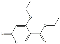 2-Oxo-4-ethoxy-2H-pyran-5-carboxylic acid ethyl ester Struktur