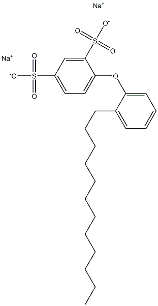 2'-Dodecyl[oxybisbenzene]-2,4-disulfonic acid disodium salt Struktur